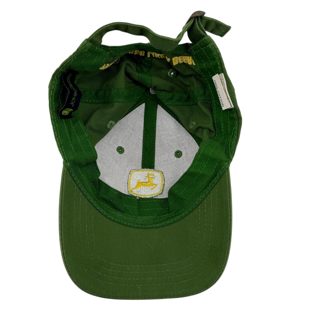John Deere Youth Baseball Cap Green Embroidered Logo "Nothing Runs Like A Deere" - Picture 6 of 9